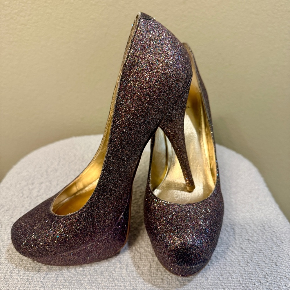 Bakers Glitter Platform Heels